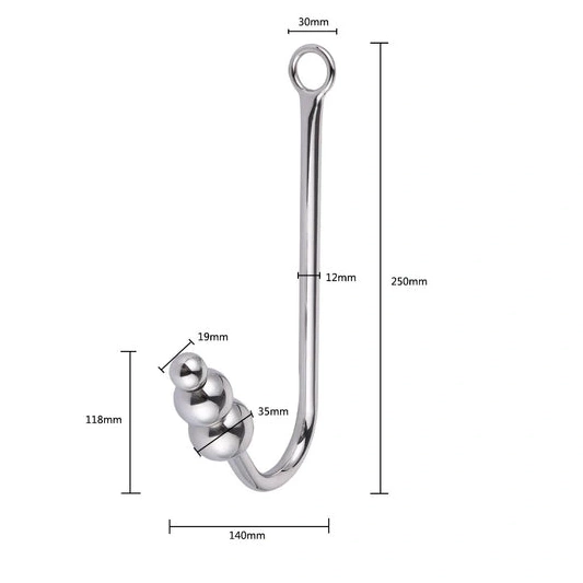 Anal Hooks and Hook Collar Anal 5334 Cuffs with Beaded Elegant 0901